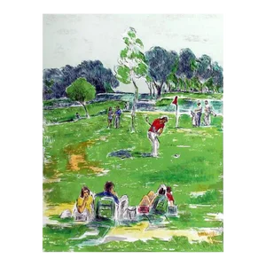 Golf, Pat Berger Lithograph, Signed and Numbered in Pencil