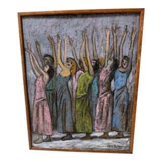 Oil Painting of Women Dancing by Artist Otto Rothenberg (American, 1893-1992) For Sale