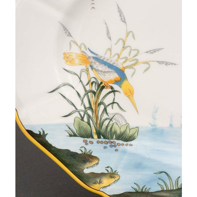 Gien Collection of Four Gien "Caraibes" Faience Tableware Pieces For Sale - Image 4 of 11