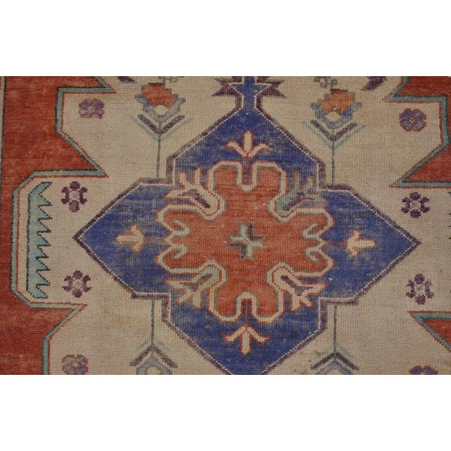 Red & Blue Vintage Floor Rug For Sale - Image 9 of 10