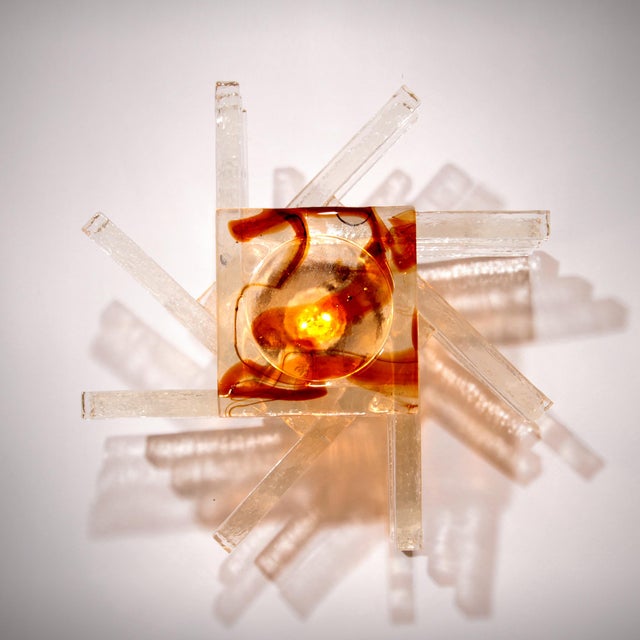 Glass Wall Light from Poliarte, Italy, 1970s For Sale - Image 10 of 10