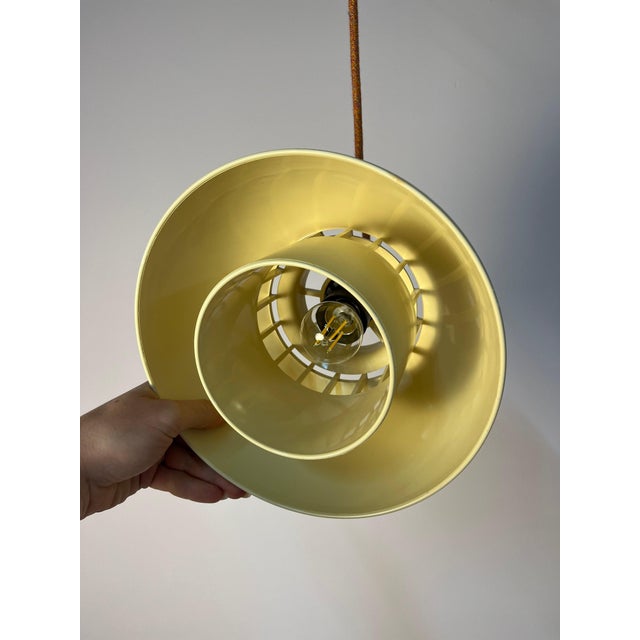 Plastic Minisol Cream Pendant Lamp by K. Kewo for Nordisk Solar For Sale - Image 7 of 11