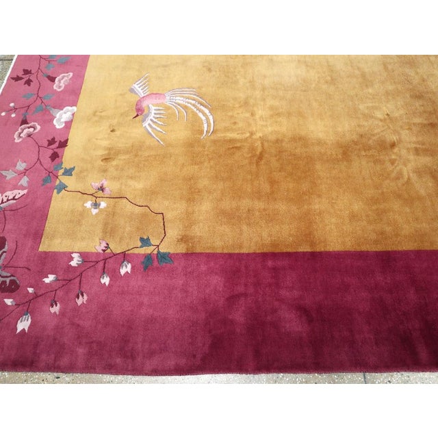 Early 20th Century Handmade Chinese Art Deco Room Size Carpet For Sale In New York - Image 6 of 8