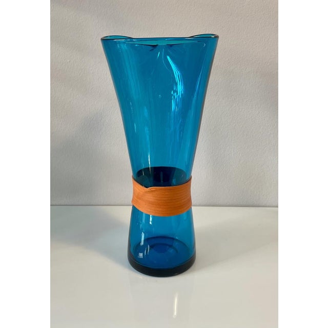 Swedish Modern Carafe in Turquoise by Jacob Bang for Holmegaard, 1950s For Sale - Image 6 of 9