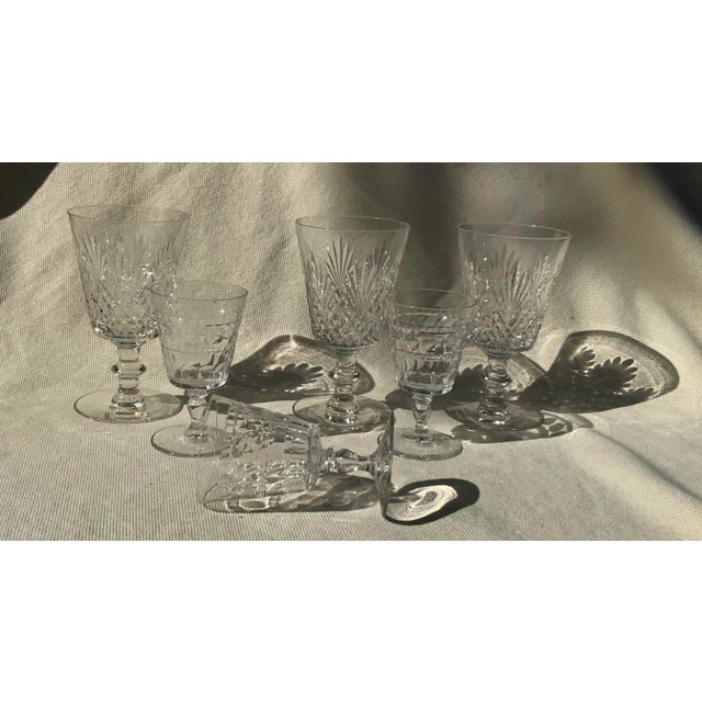 Selection of Fine Crystal French Wine Goblets - Circa 1910 For Sale - Image 6 of 12