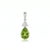 Not Yet Made - Made To Order Dainty Peridot & Cubic Zirconia 925 Silver Pendant, August Birthstone Pendant For Sale - Image 5 of 7