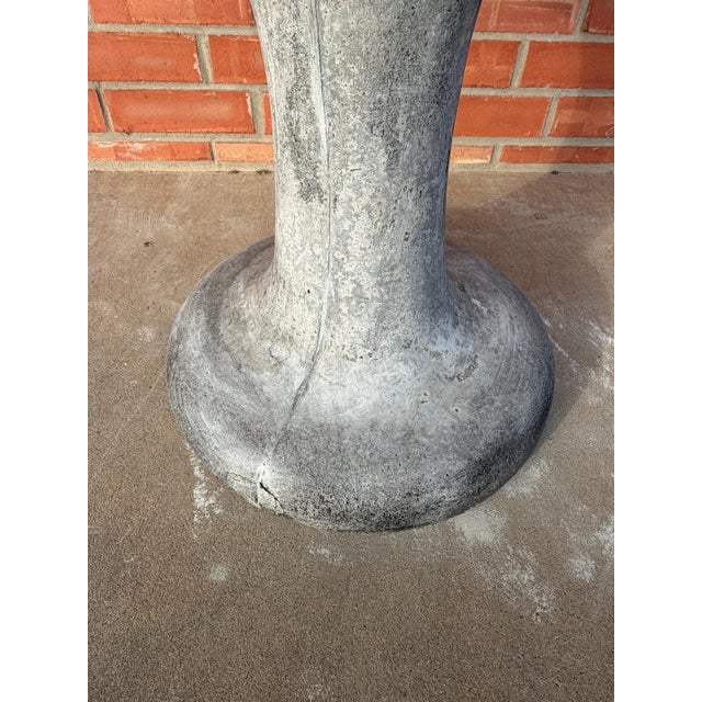 Gray Mid 20th Century Willy Guhl Style Sculptural Concrete Garden Chair For Sale - Image 8 of 9