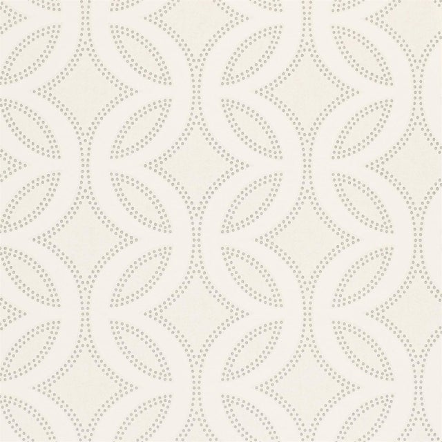 Harlequin Caprice Wallpaper in Chalk/Pearl/Silver - a Sample For Sale