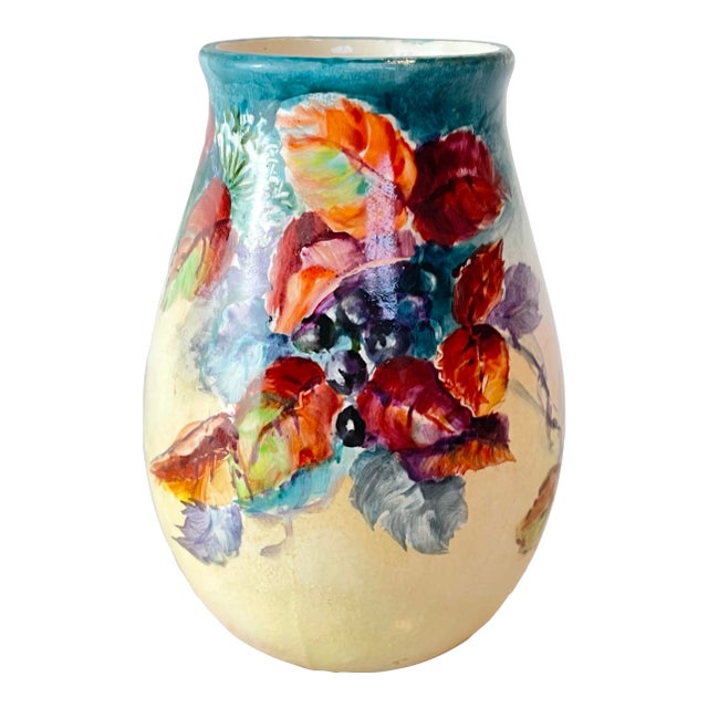 Hand Painted Porcelain Vase For Sale