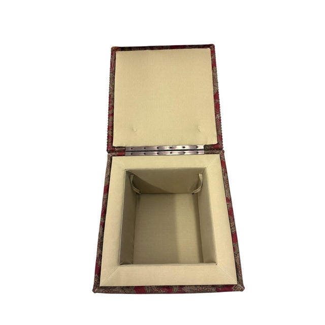 Late 20th Century Ralph Lauren 'Florence' Ottoman in Buckthorn Paisley Fabric With Nailhead Trim For Sale In New York - Image 6 of 13