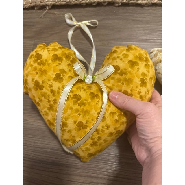 Handmade Fall Hanging Hearts Pack of 3 New For Sale - Image 10 of 12