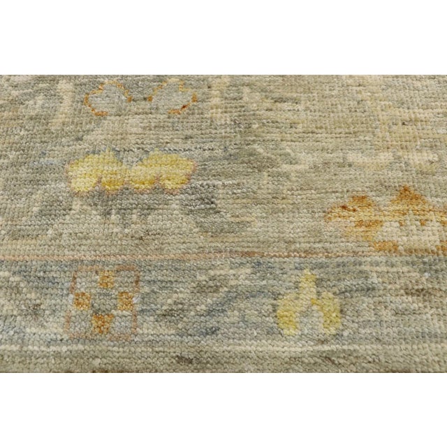 Modern Vintage Oushak Area Rug - 09'03 X 12'03 For Sale - Image 4 of 10