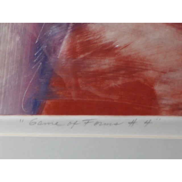 Plastic Victor Gomez Abstract Unique Monotype Modern Art 1985 For Sale - Image 7 of 9
