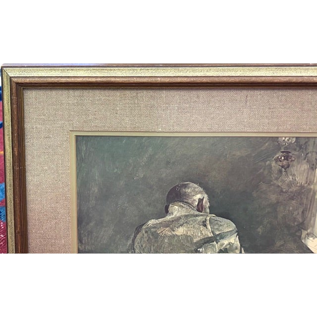 Mid 20th Century Mid Century Print of Andrew Wyeth's Painting " Spring Sun" - ColorDry Brush Lithograph 1961 For Sale - Image 5 of 8