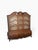 Mastercraft 1970s Monumental Mastercraft Burl Wood & Brass Lattice China Cabinet Vitrine For Sale - Image 4 of 11