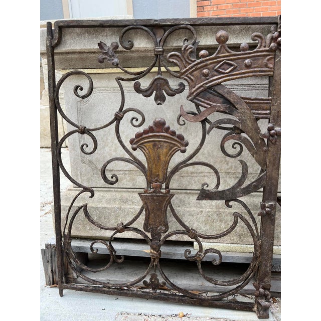17th Century Pair of 17th/18th Century Forged Iron Low Gates From Haute-Savoie, France For Sale - Image 5 of 18