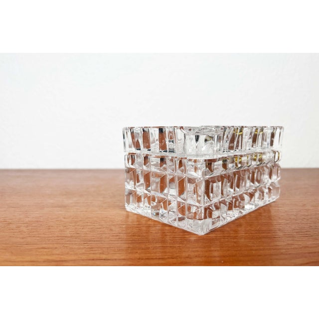 Mid-Century Modern Crystal Glass Stacking Ashtray and Box from Julia, Poland, 1960s, Set of 2 For Sale - Image 10 of 18
