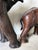 Vintage Safari Style Oversized Leather Elephant Sculptures With Raised Trunks – A Pair For Sale - Image 14 of 18