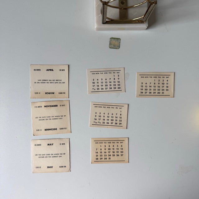 1940s Perpetual Desk Calendar For Sale - Image 9 of 10