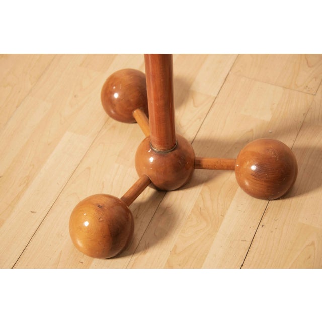 Floor Ceiling Hangers with Spherical Elements in Walnut, 1970s, Set of 2 For Sale - Image 9 of 13