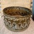Metal Antique French Revival Repoussé Brass Jardinière Cachepot, Embossed Classical Urn Motif Planter C 1890–1915 For Sale - Image 7 of 11