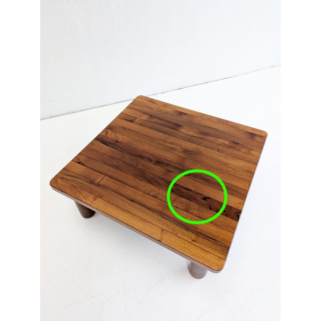1960s Vintage Italian Walnut Coffee Table, 1960s For Sale - Image 5 of 6