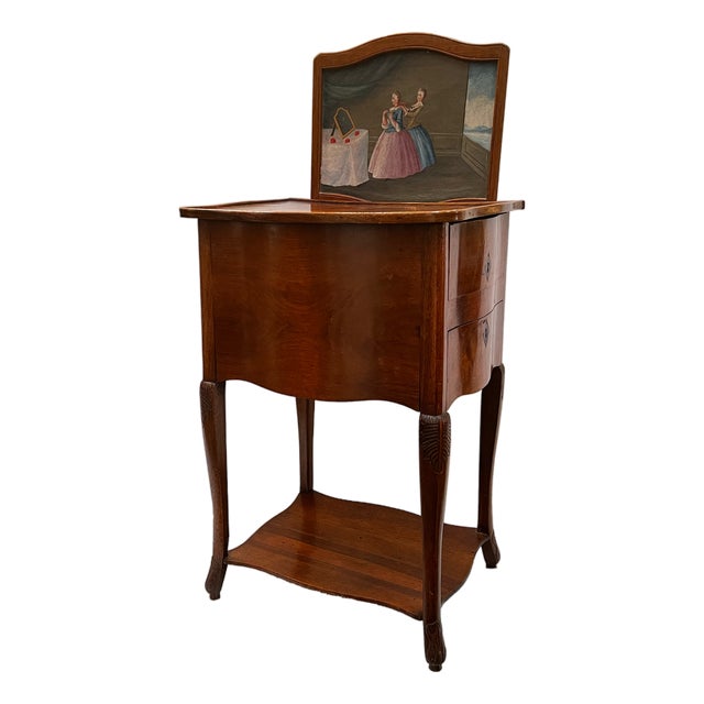 19th-Century Continental Fruitwood Work Table For Sale