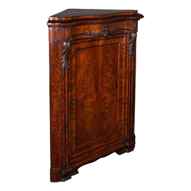 Large Antique Corner Cabinet, English, Free-Standing, Cupboard, High Victorian For Sale
