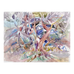 Abstracted Forest Landscape by Virginia J Hughins