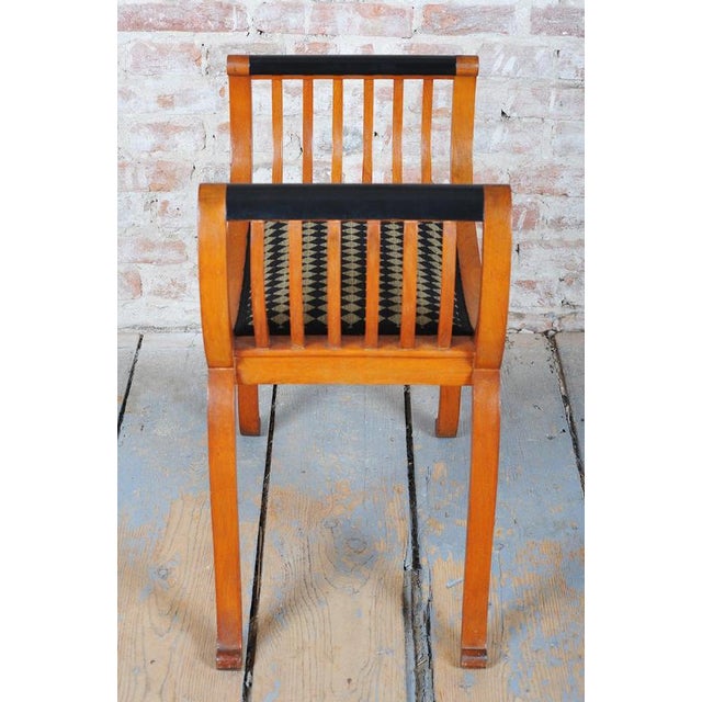 Brown Vintage Art Deco Stool in Beech, France, 1920s For Sale - Image 8 of 13