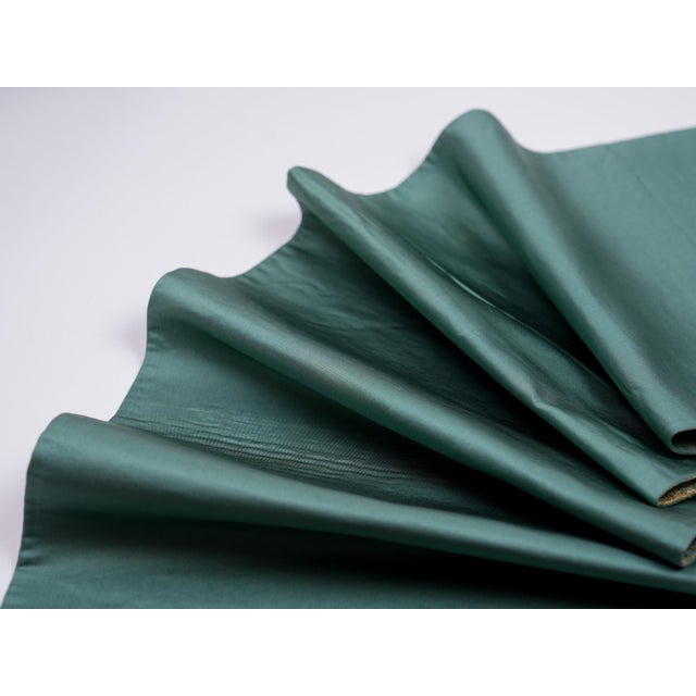 The "Jade Sovereign" Silk Table Runner For Sale - Image 6 of 8