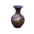 Chinese Brown Lacquer Golden Scenery Decorative Wood Vase Art For Sale - Image 4 of 18