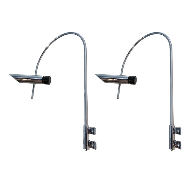 Tharsis Wall Sconces attributed to LP Oliva for Fase, 1970s, Set of 2 For Sale