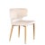 Set of 8 upholstered dining chairs in ivory has metal legs that has the look of wood. The legs has gold ferrules to give a...
