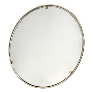 Italian Brass Wall Mirror, 1960s For Sale