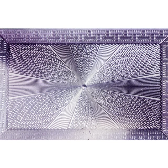 Exquisite Purple Guilloché Antique Enamel Continental Silver Trinket Snuff Box For Sale - Image 4 of 18