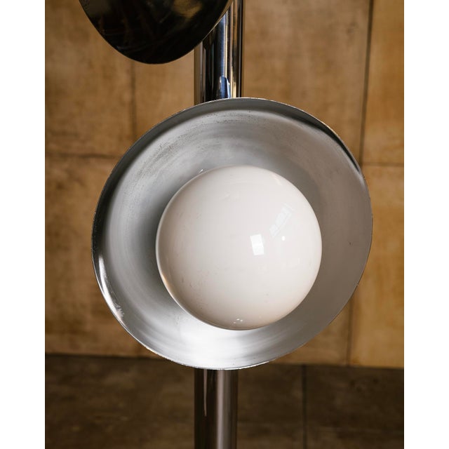 Metal 1970s Italian Triple Globe Floor Lamp For Sale - Image 7 of 8