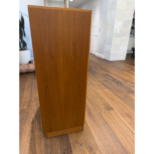 1970s Authentic Danish Modern Teak 7-Drawer Tallboy Chest by Vitze's Mobelfabrik, Denmark For Sale - Image 6 of 7