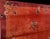 1920s Antique Red Floral Knotted Wool Chinese Art Deco Small Scatter Rug For Sale In New York - Image 6 of 9