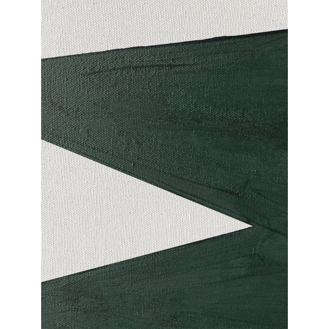 Mid-Century Modern "Fearless" Emerald - 30" X 40" For Sale - Image 3 of 7