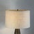 Textile 1970s Studio Ceramic Lamp With Custom Linen Shade and Diffuser For Sale - Image 7 of 9