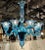 Blue Murano Glas Chandelier With 8 Lights For Sale In Dallas - Image 6 of 6