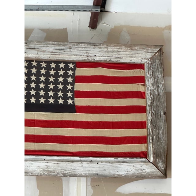 Large Vintage Framed American Flag For Sale In Atlanta - Image 6 of 7
