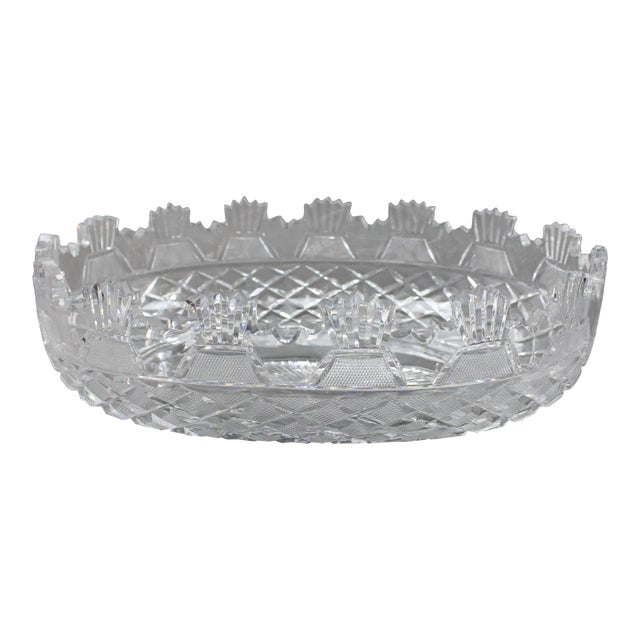 Waterford Crystal Heritage Collection Kennedy Large Oval Centerpiece Bowl For Sale