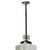 1930s Art Deco Chrome Streamline Pendant Light W/ Stepped Milk Glass Skyscraper Shade For Sale In Los Angeles - Image 6 of 6