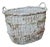 Large Painted Willow Log Basket For Sale