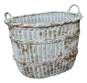 Large Painted Willow Log Basket