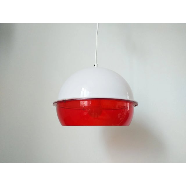 White Mid-Century Pendant Lamp, 1970s For Sale - Image 8 of 15