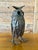 Late 20th Century Brutalist Welded Metal Owl Sculpture Candle Holder Folk Art For Sale - Image 5 of 12