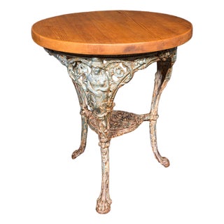 Antique Tavern Table, English, Pine, Cast Iron, Britannia, Pub, Victorian, 1880 For Sale